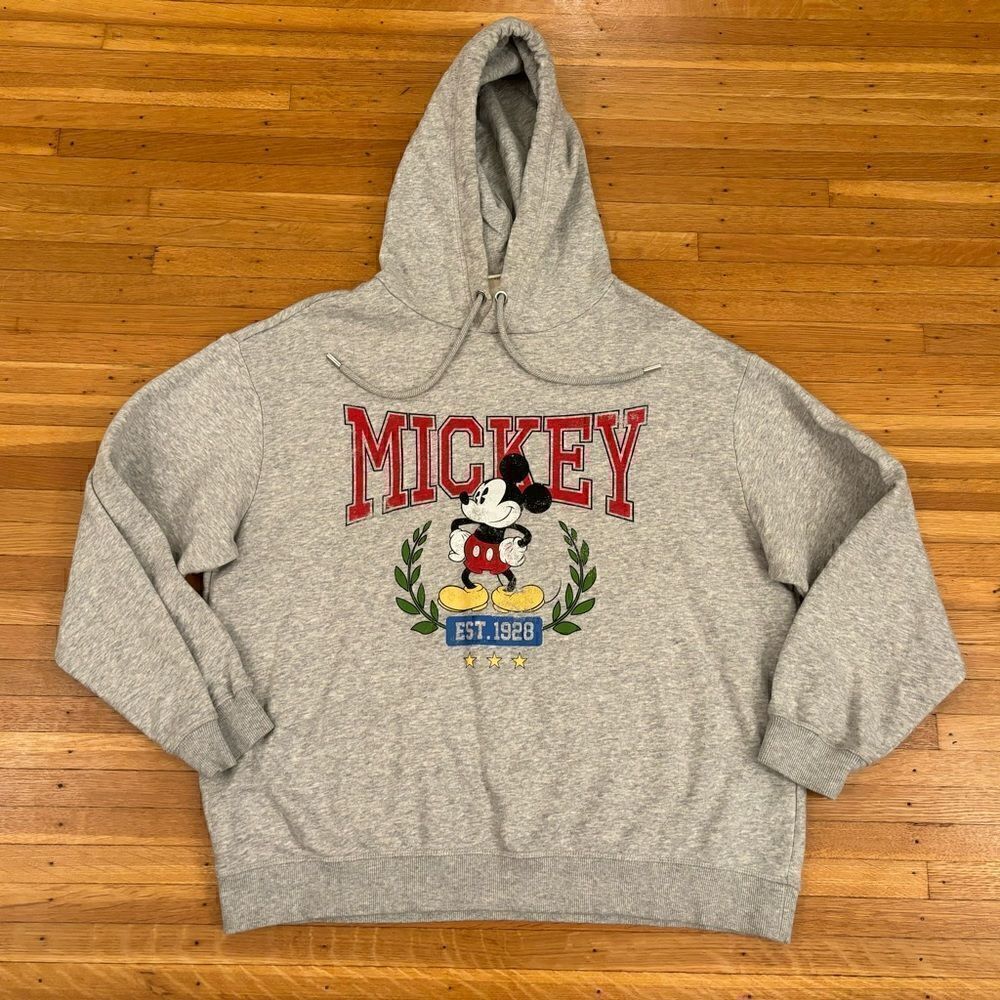 H&M Disney Mickey Mouse grey hoodie sweatshirt